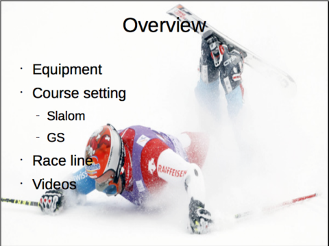 Alpine ski racing basics