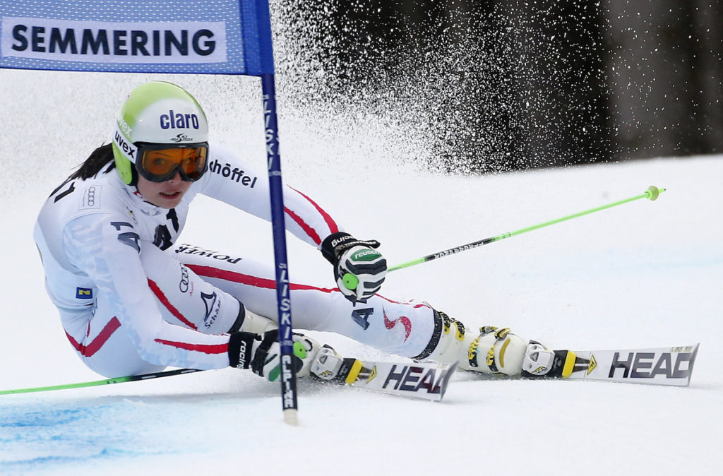 Anna Fenninger in Semmering. (Dominic Ebenbichler/Reuters)